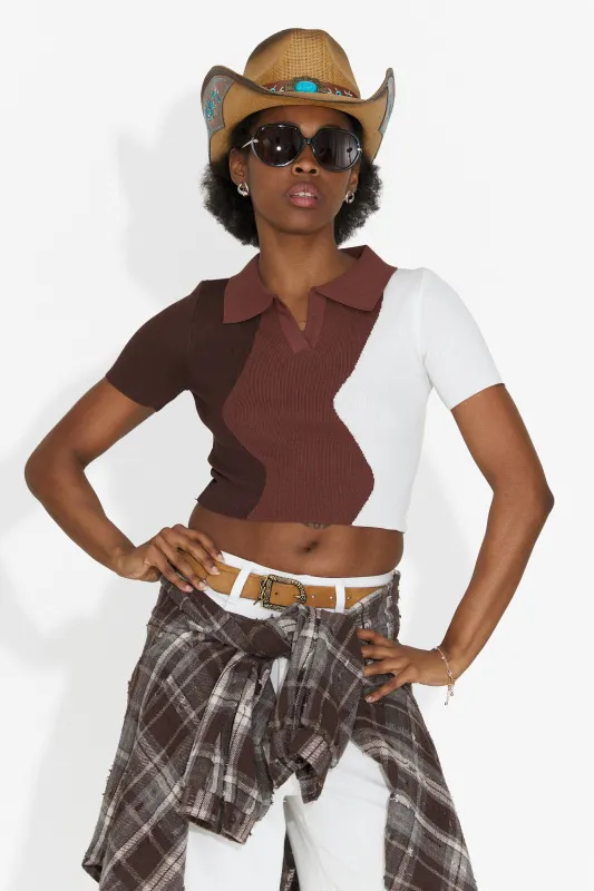 Tricou dama casual maro Oniana Bogas made by bogas