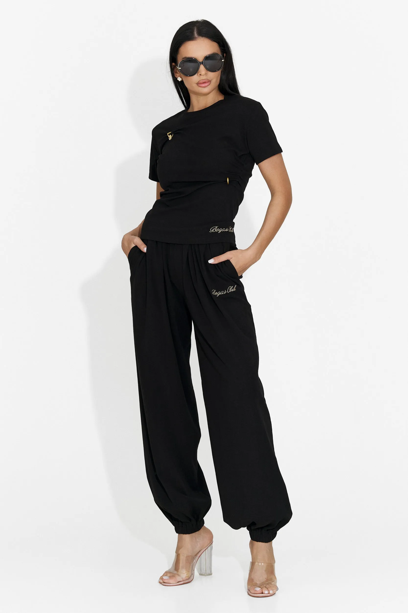 Compleu dama cu pantaloni negru Leah Bogas sold by bogas product image thumbnail 5