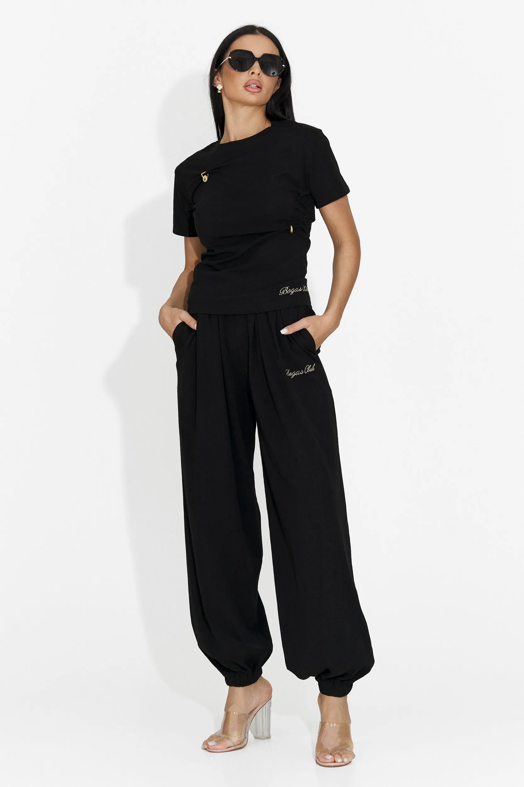 Compleu dama cu pantaloni negru Leah Bogas sold by bogas product image thumbnail 3