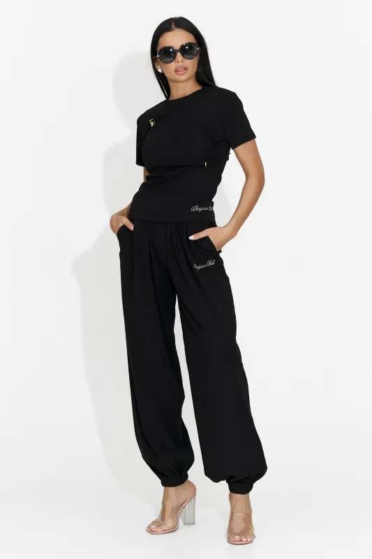 Compleu dama cu pantaloni negru Leah Bogas made by bogas