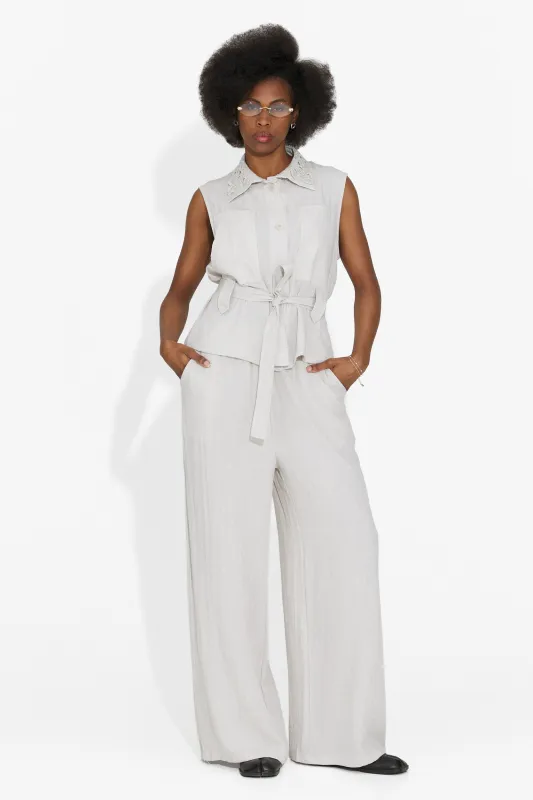 Compleu dama casual bej Camelia Bogas made by bogas