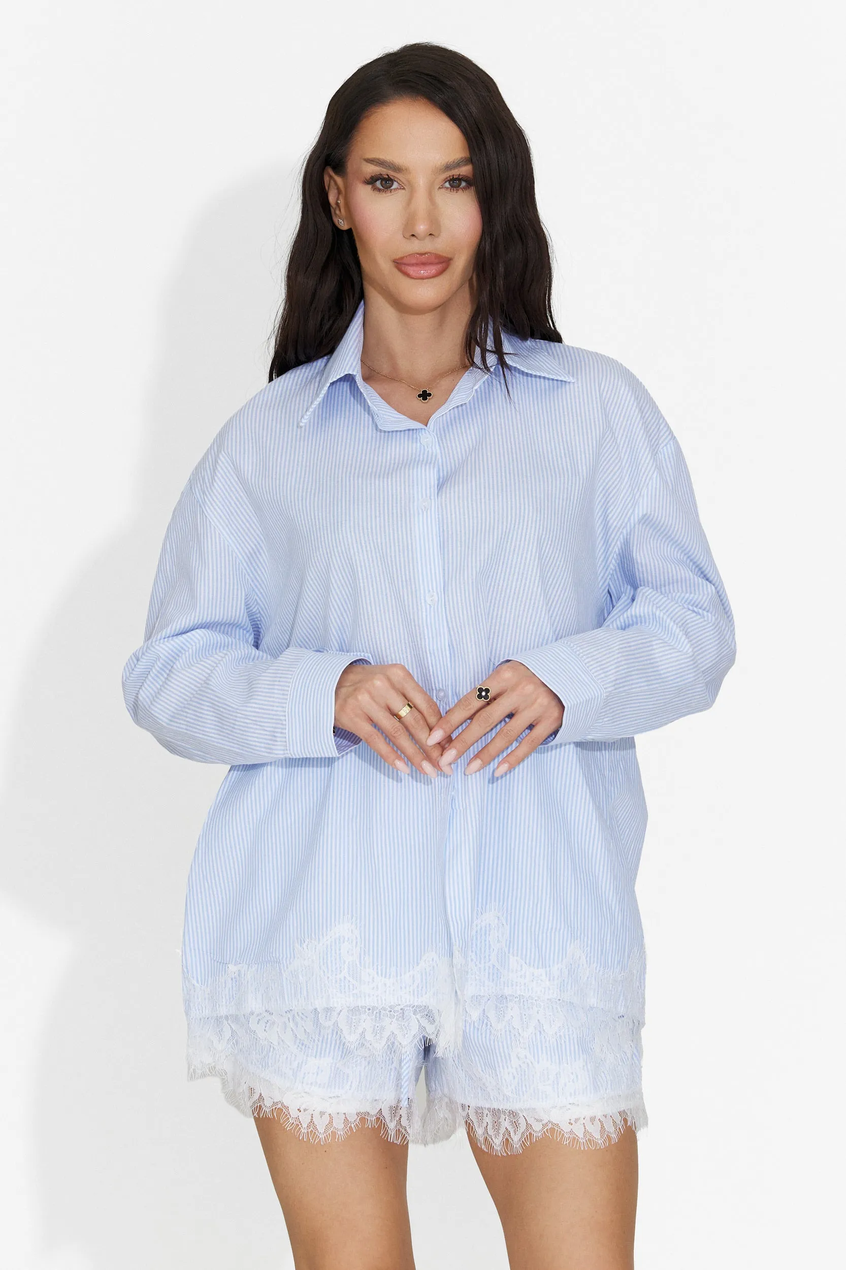 Compleu dama cu pantaloni scurti bleu Marigold Bogas sold by bogas product image thumbnail 5