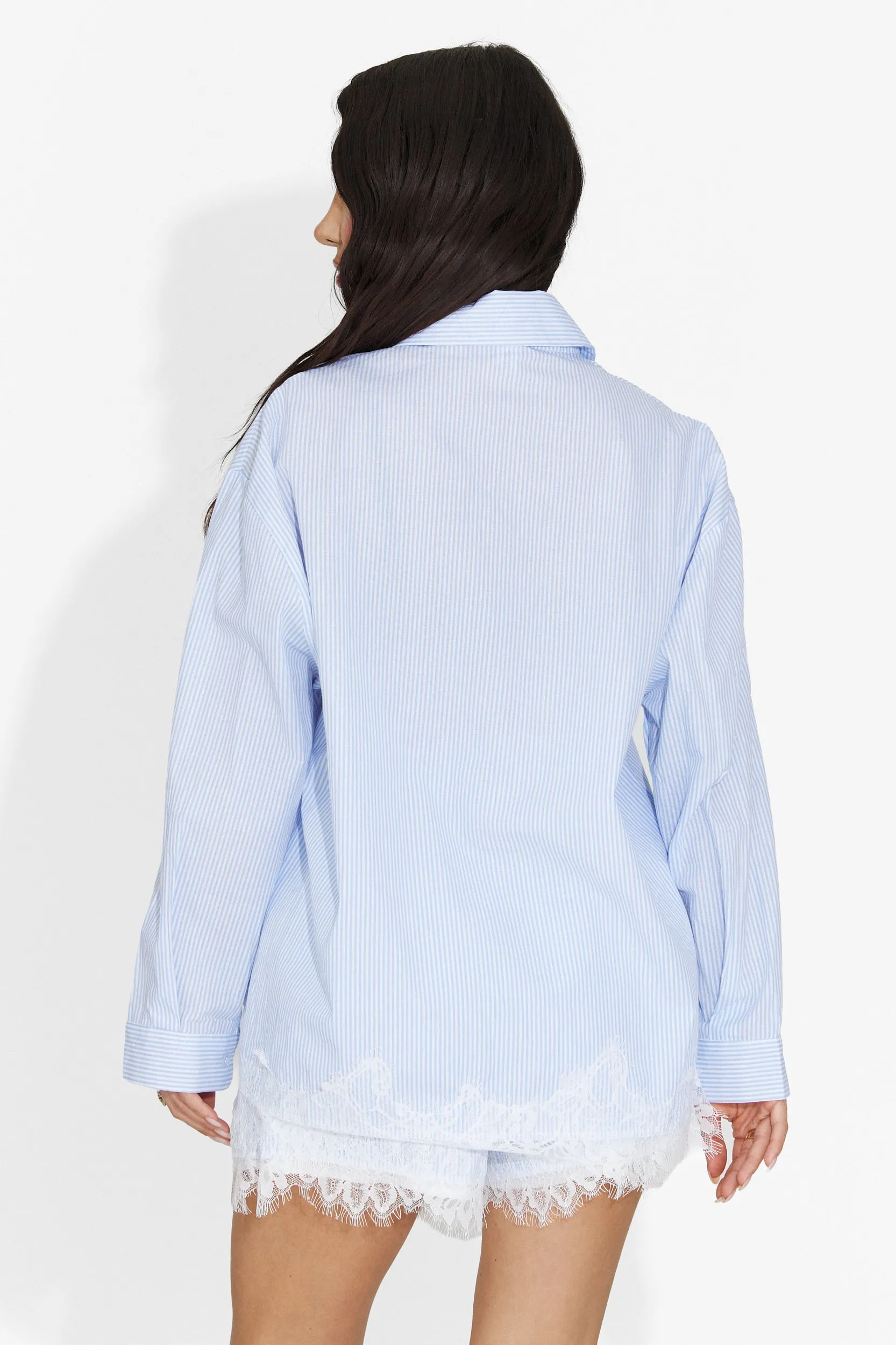 Compleu dama cu pantaloni scurti bleu Marigold Bogas sold by bogas product image thumbnail 2