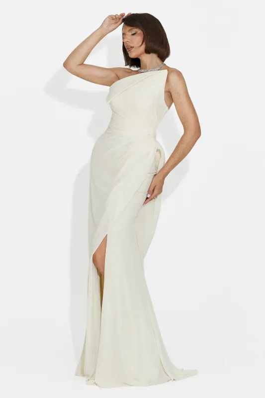 Rochie dama lunga galbena Felina Bogas made by bogas