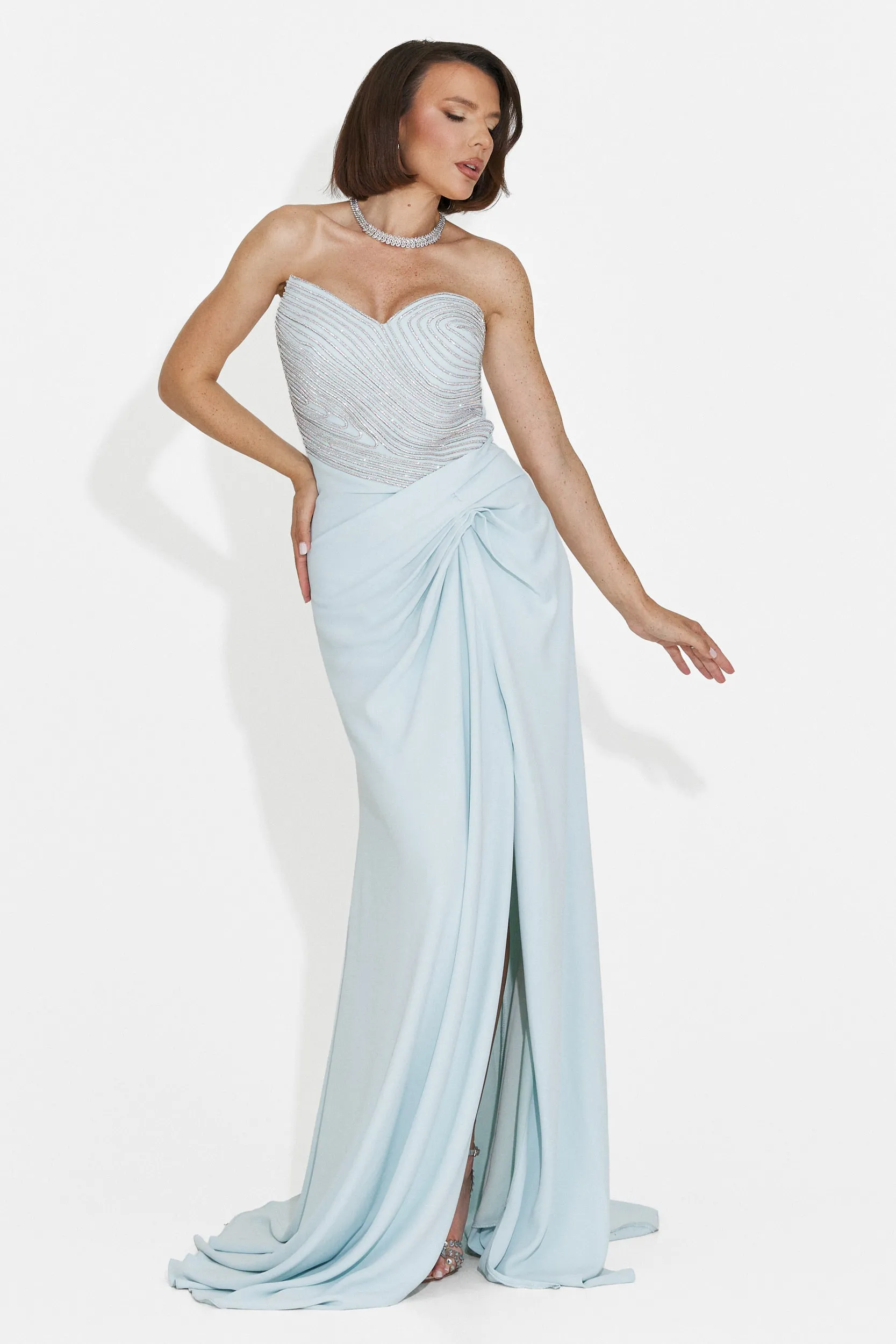 Rochie dama lunga bleu Jonay Bogas sold by bogas product image thumbnail 3