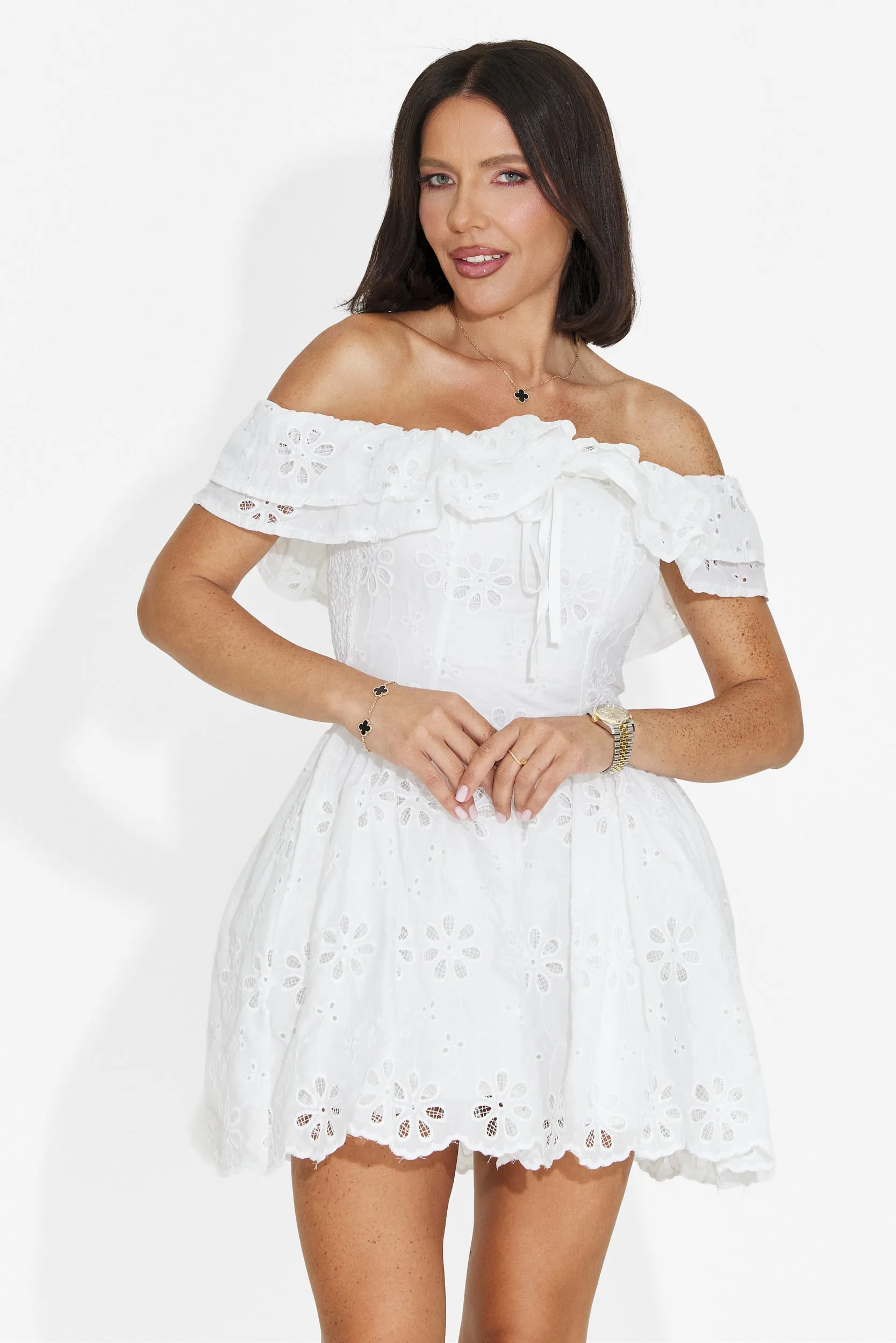 Rochie dama scurta alba Yermosa Bogas sold by bogas product image thumbnail 3