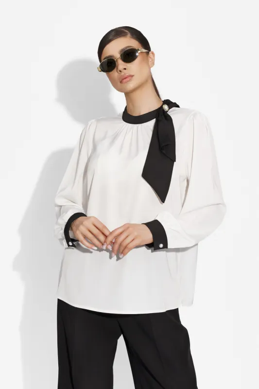 Camasa dama eleganta alba Kemiti Bogas sold by bogas