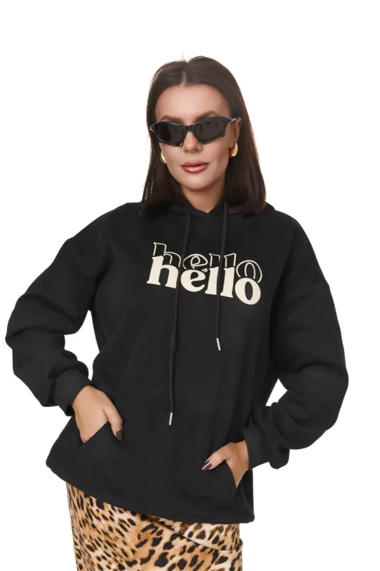 Hanorac dama casual negru Minodorias Bogas sold by bogas