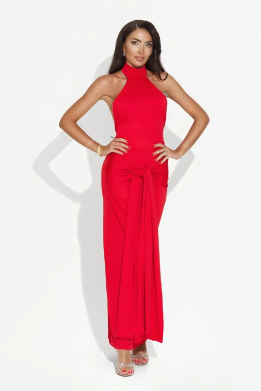 Rochie dama lunga rosie Merima Bogas sold by bogas