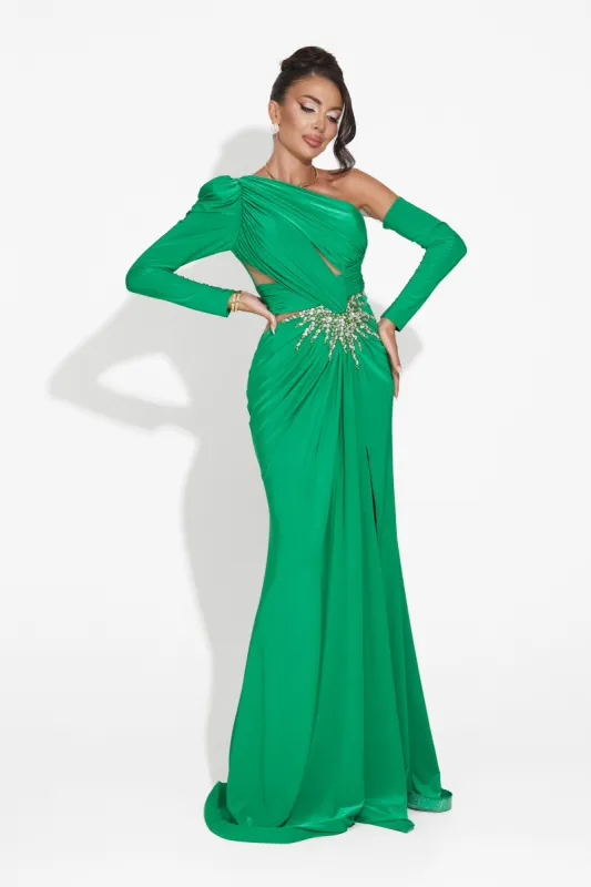 Rochie dama lunga verde Feneta Bogas sold by bogas