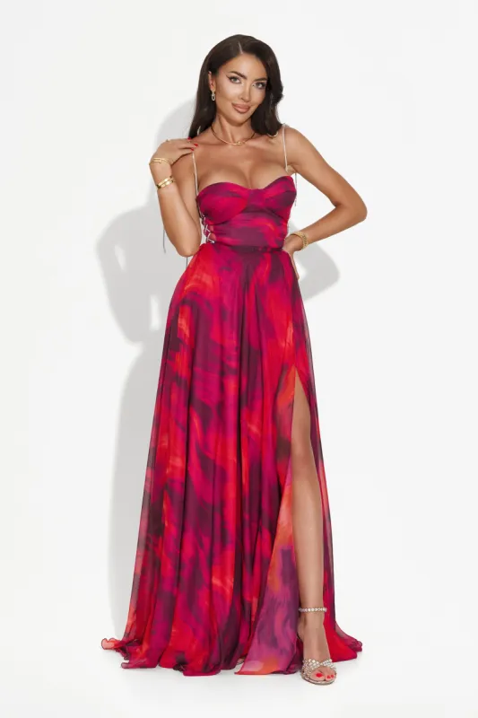 Rochie dama lunga rosie Galizana Bogas sold by bogas