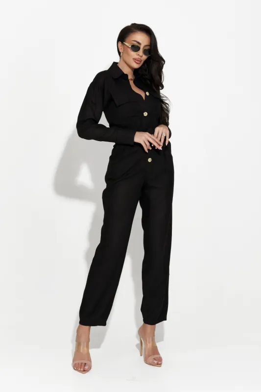 Salopeta dama casual neagra Ventasy Bogas sold by bogas