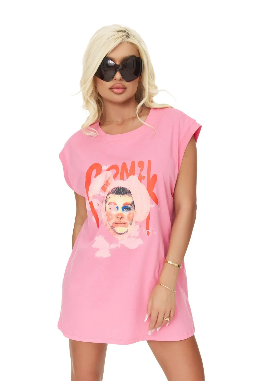 Tricou dama casual roz Logomys Bogas sold by bogas