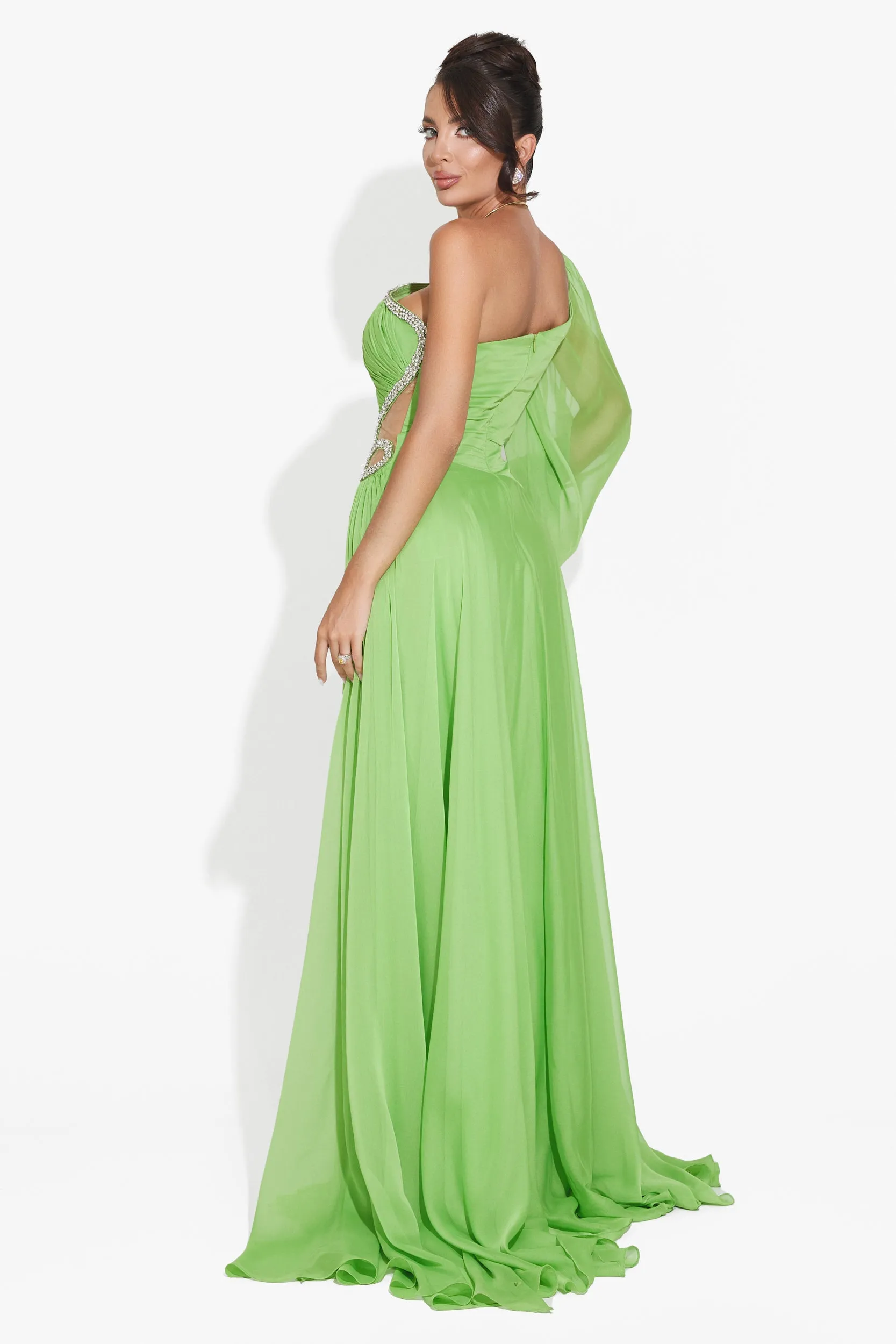 Rochie dama lunga verde Mariposa Bogas sold by bogas product image thumbnail 2