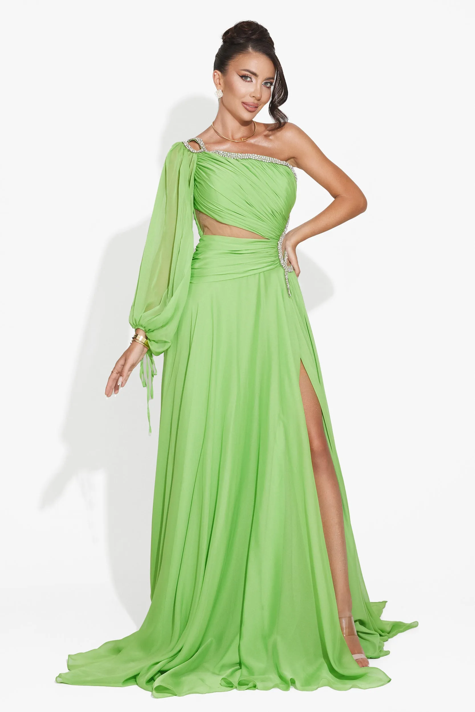 Rochie dama lunga verde Mariposa Bogas sold by bogas product image thumbnail 3