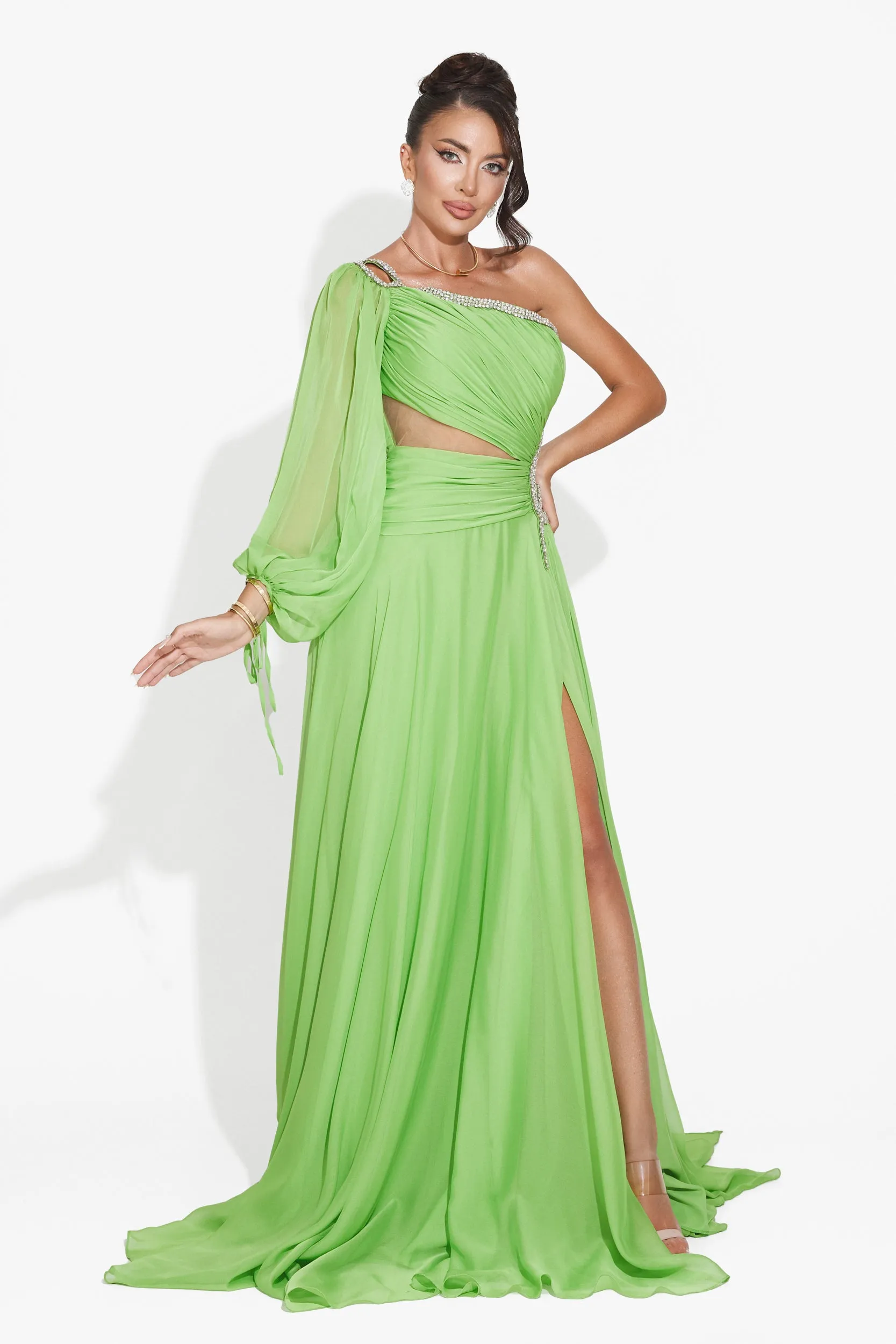 Rochie dama lunga verde Mariposa Bogas sold by bogas product image thumbnail 4