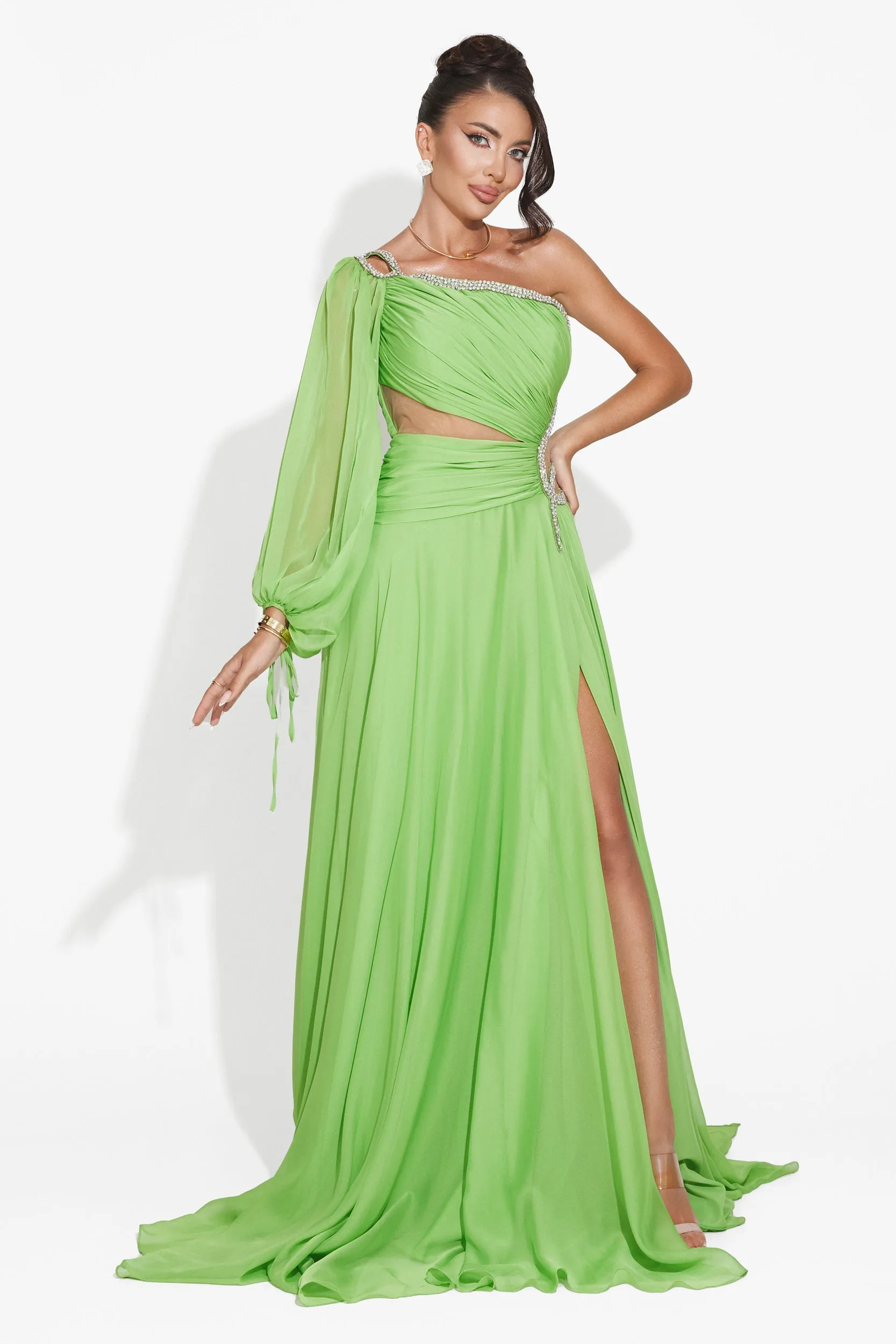 Rochie dama lunga verde Mariposa Bogas sold by bogas