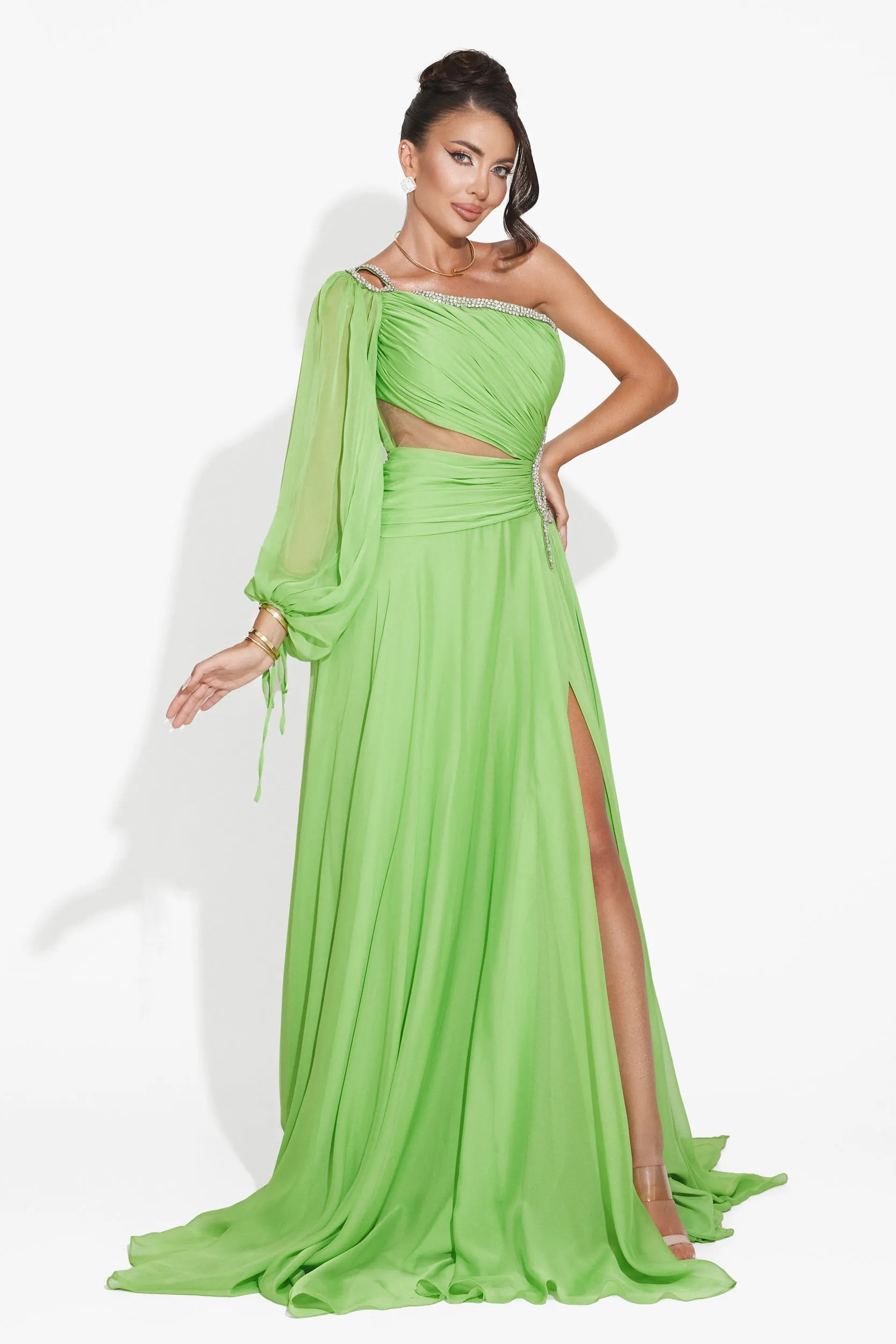 Rochie dama lunga verde Mariposa Bogas sold by bogas product image thumbnail 5
