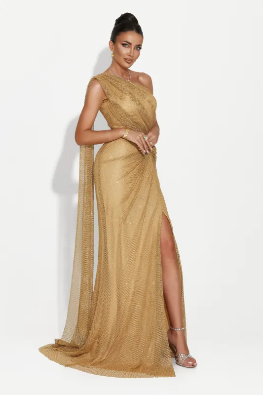 Rochie dama lunga bej Casida Bogas sold by bogas