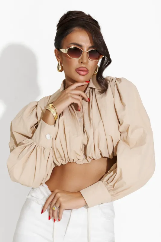 Camasa dama casual bej Octaia Bogas sold by bogas