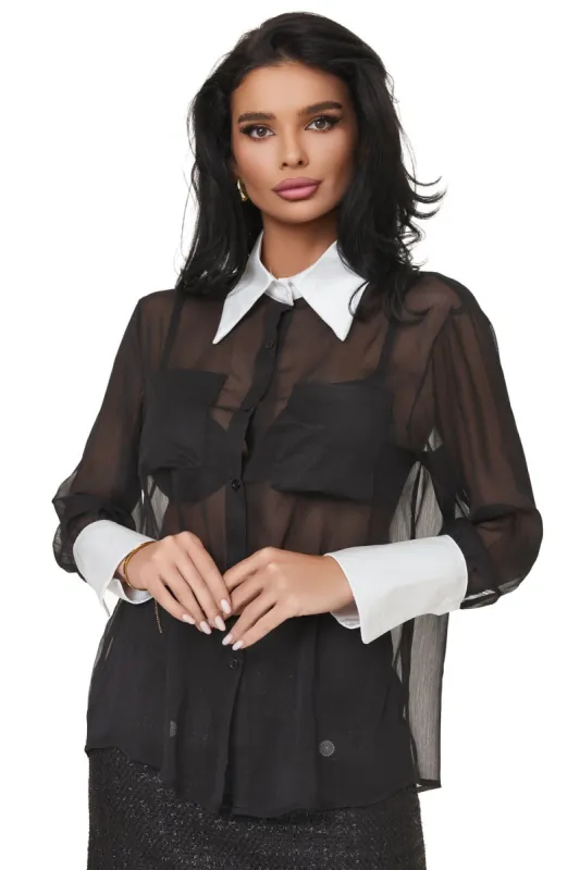 Camasa dama eleganta neagra Belezise Bogas sold by bogas
