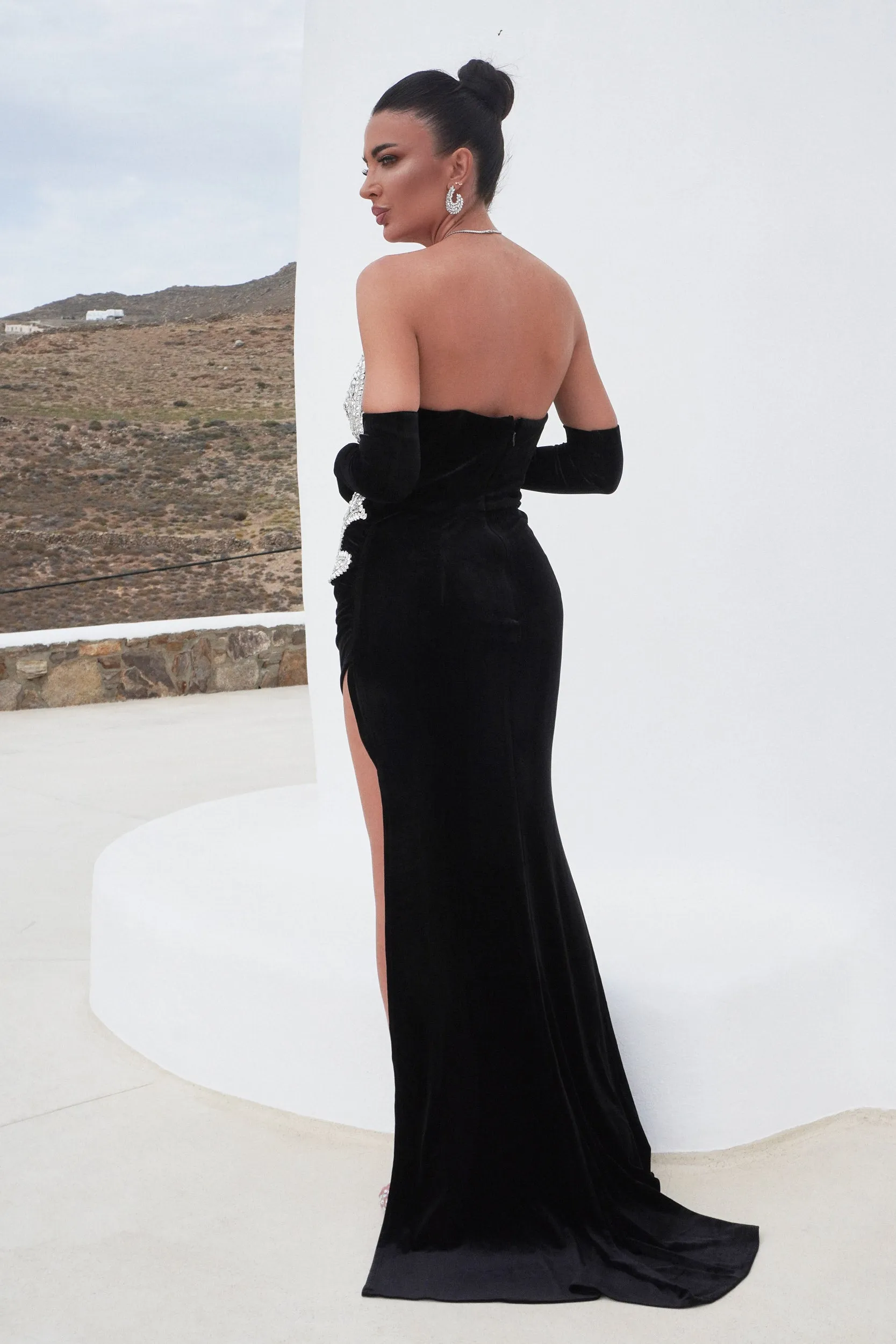 Rochie dama lunga neagra Otavia Bogas sold by bogas product image thumbnail 4