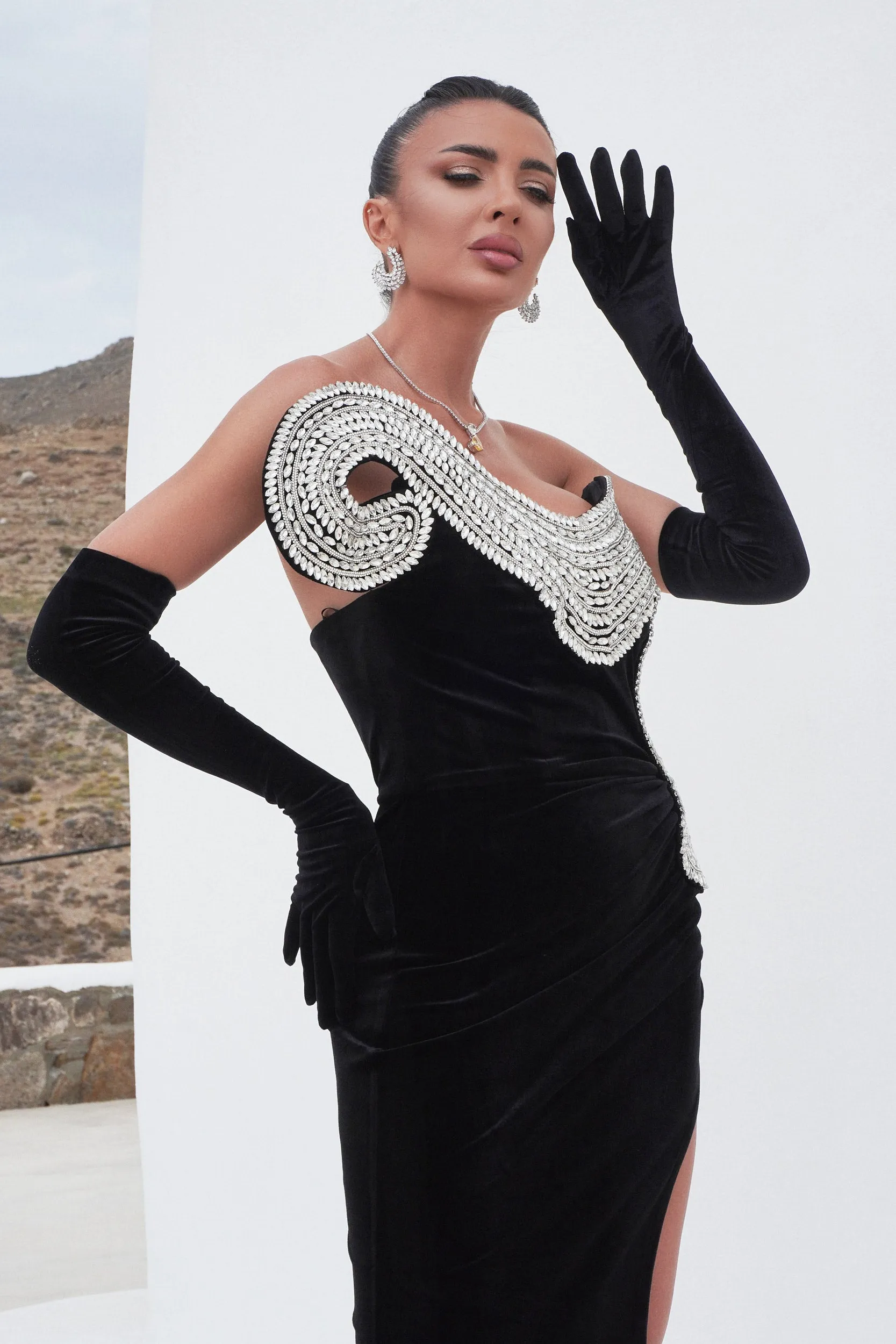 Rochie dama lunga neagra Otavia Bogas sold by bogas product image thumbnail 5