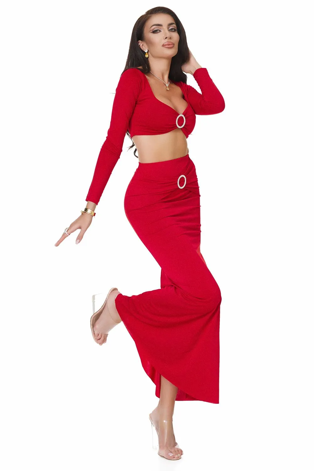 Compleu dama elegant rosu Cesisa Bogas sold by bogas product image thumbnail 4