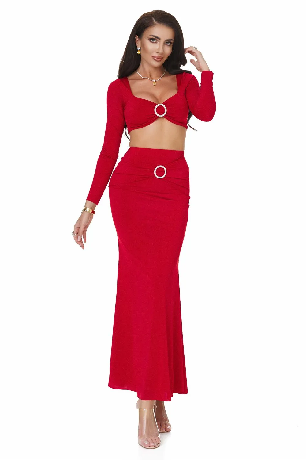 Compleu dama elegant rosu Cesisa Bogas sold by bogas product image thumbnail 2