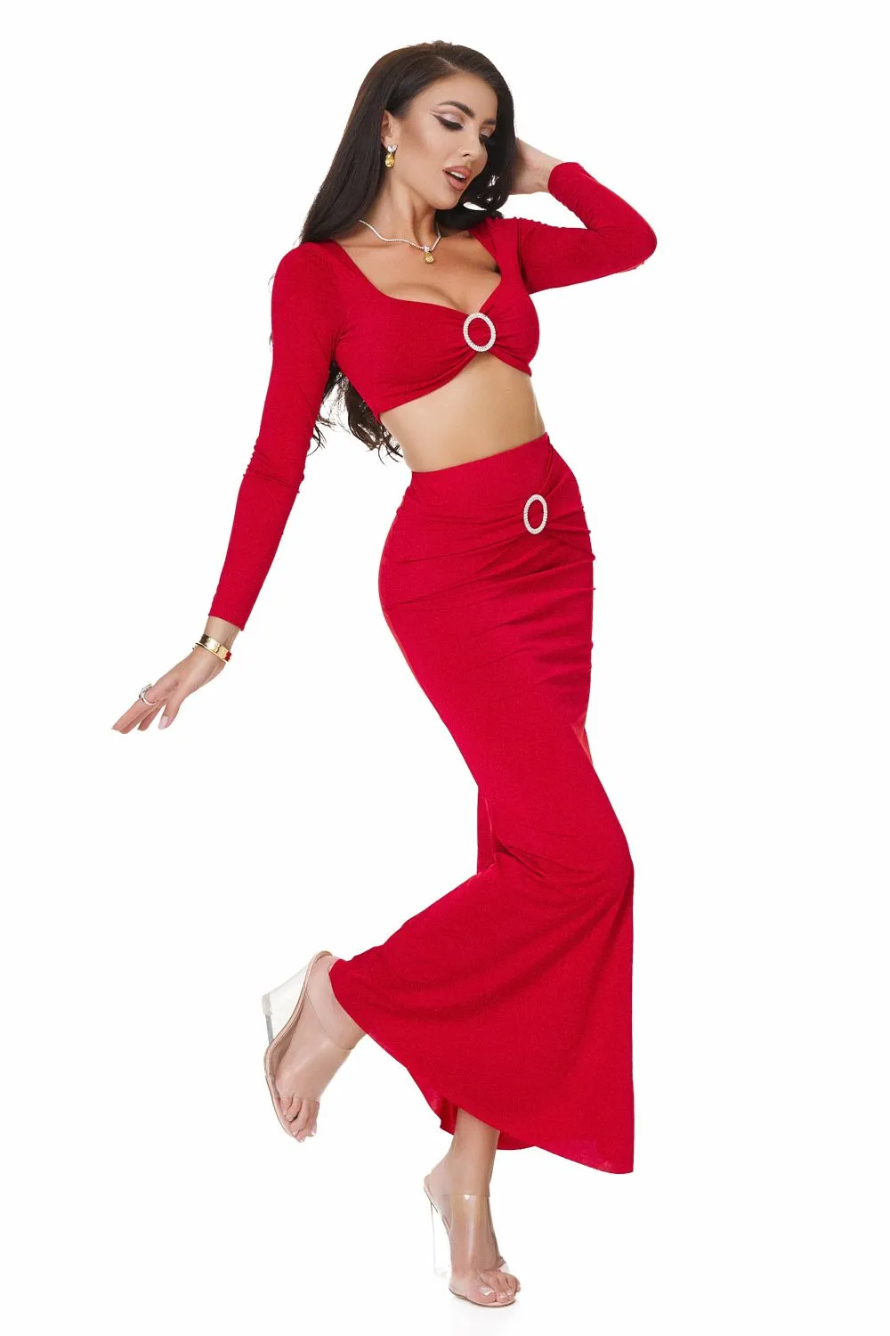 Compleu dama elegant rosu Cesisa Bogas sold by bogas product image thumbnail 3