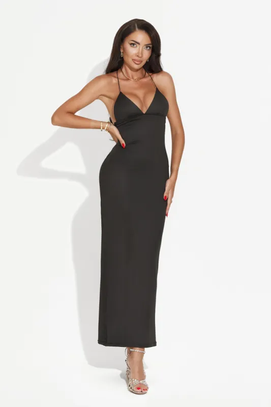 Rochie dama lunga neagra Adelaide Bogas sold by bogas