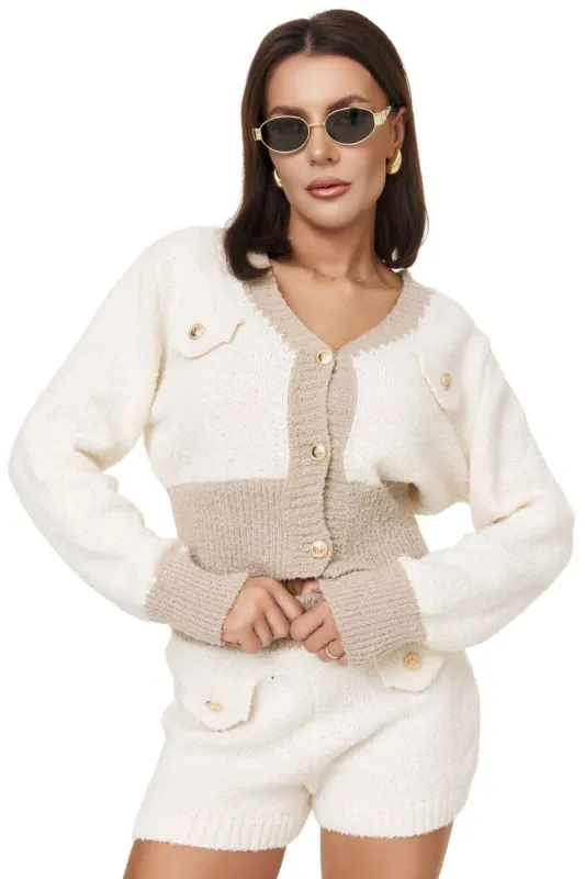 Compleu dama casual bej Terivas Bogas sold by bogas