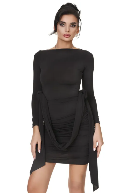 Rochie dama scurta neagra Vesia Bogas sold by bogas