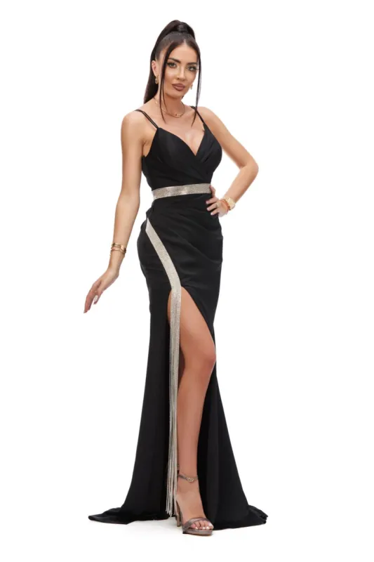 Rochie dama lunga neagra Rismana Bogas sold by bogas