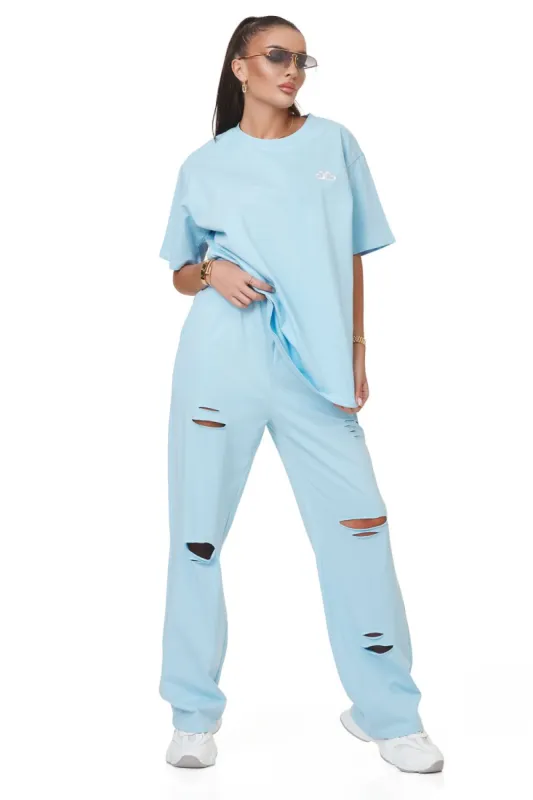 Pantaloni dama casual bleu Lavile Bogas sold by bogas
