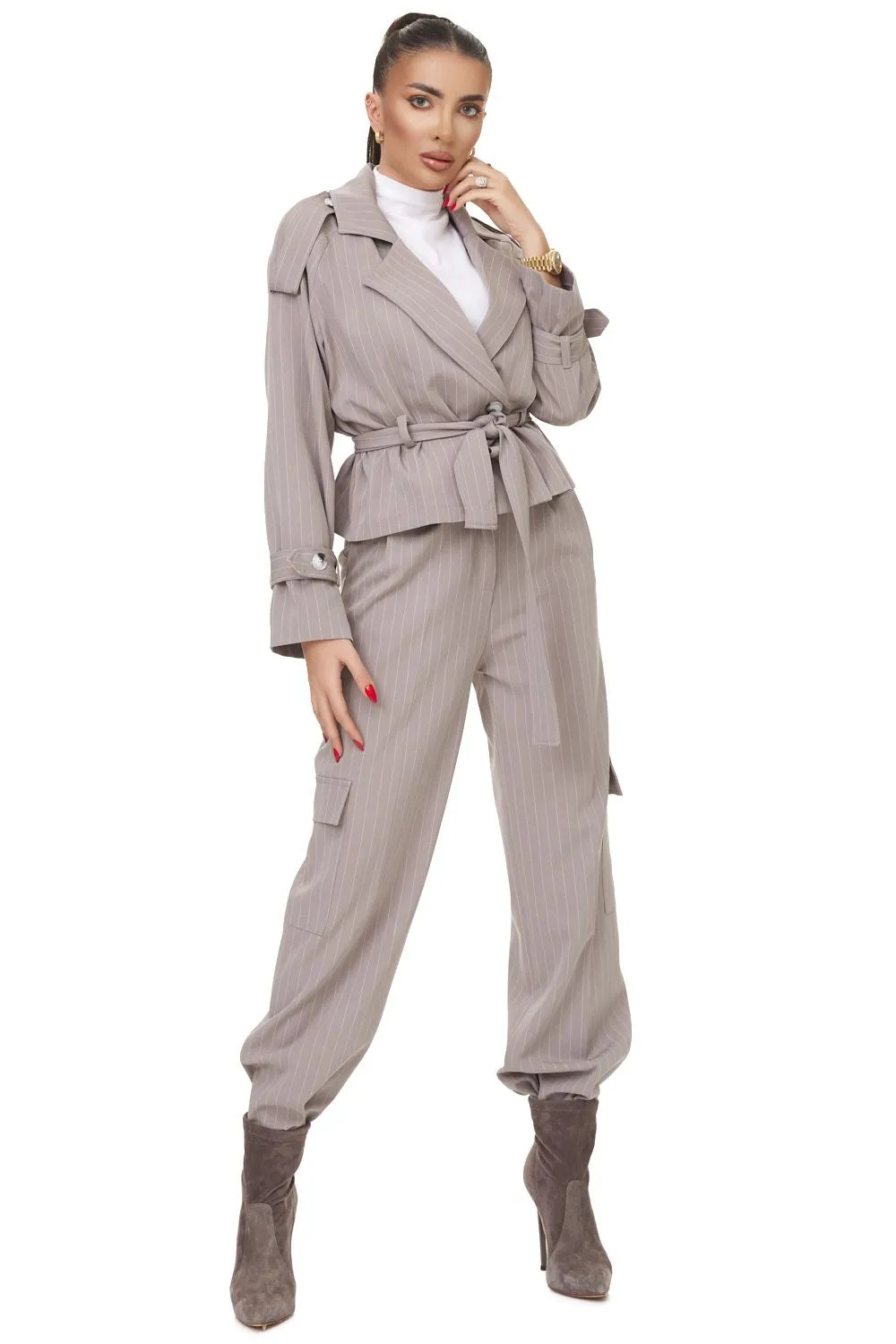 Compleu dama elegant gri Lisyn Bogas sold by bogas product image thumbnail 2