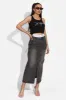 Fusta dama lunga casual neagra Miliana Bogas sold by bogas