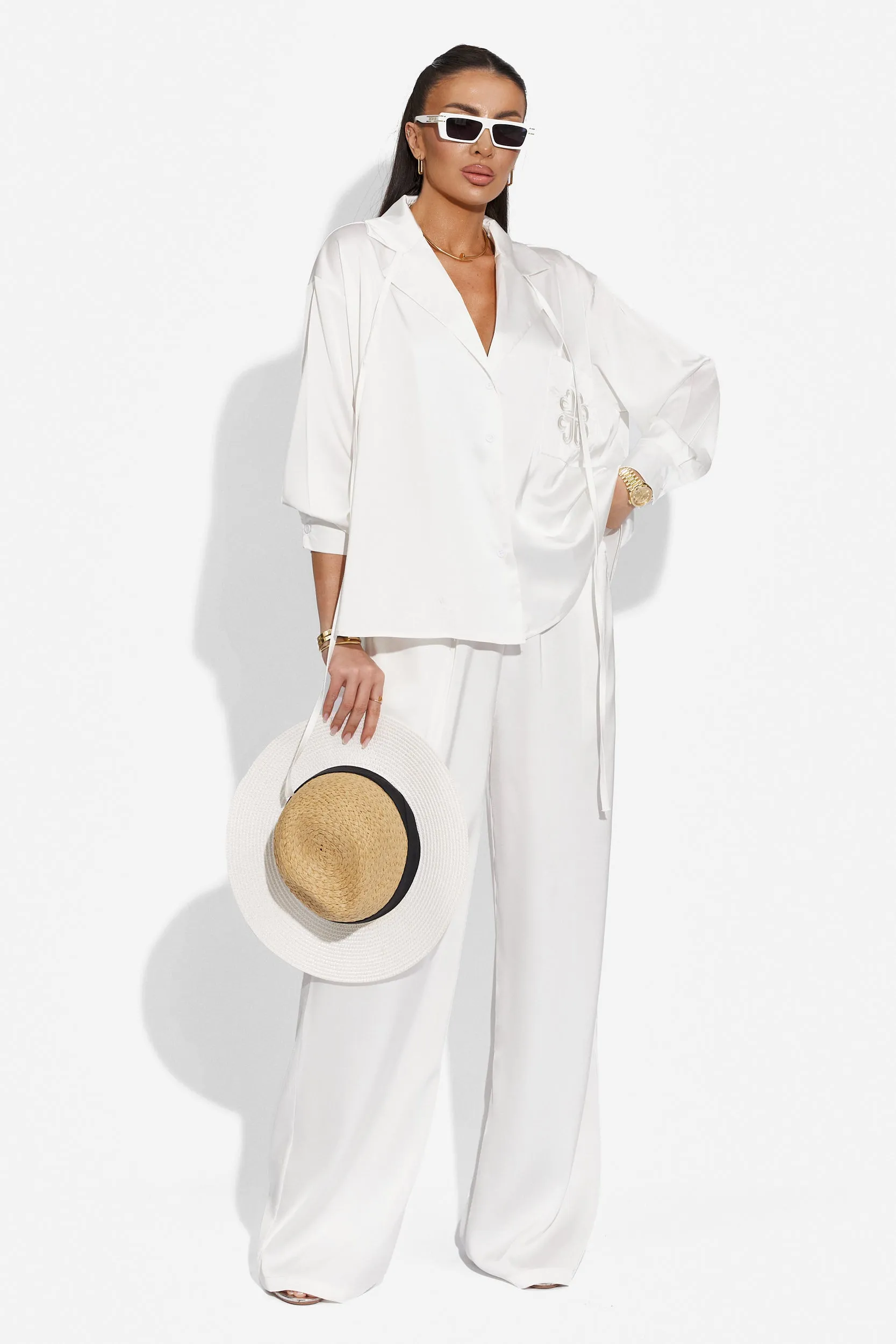 Compleu cu pantaloni elegant alb Plopys Bogas sold by bogas product image thumbnail 3