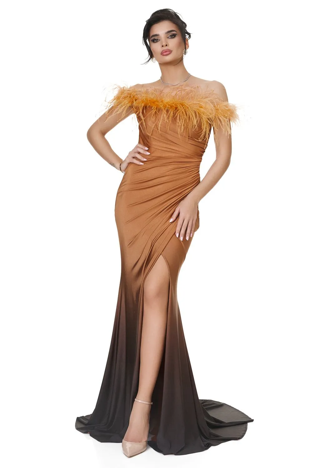 Rochie dama lunga maro Besama Bogas sold by bogas product image thumbnail 4