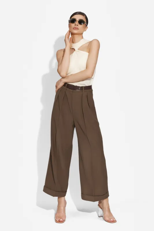 Pantaloni dama eleganti maro Apelas Bogas sold by bogas