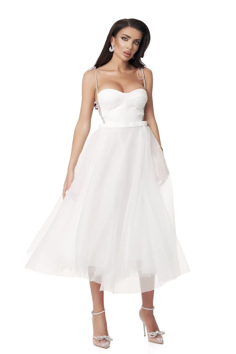 Rochie dama medie alba Yuriko Bogas sold by bogas