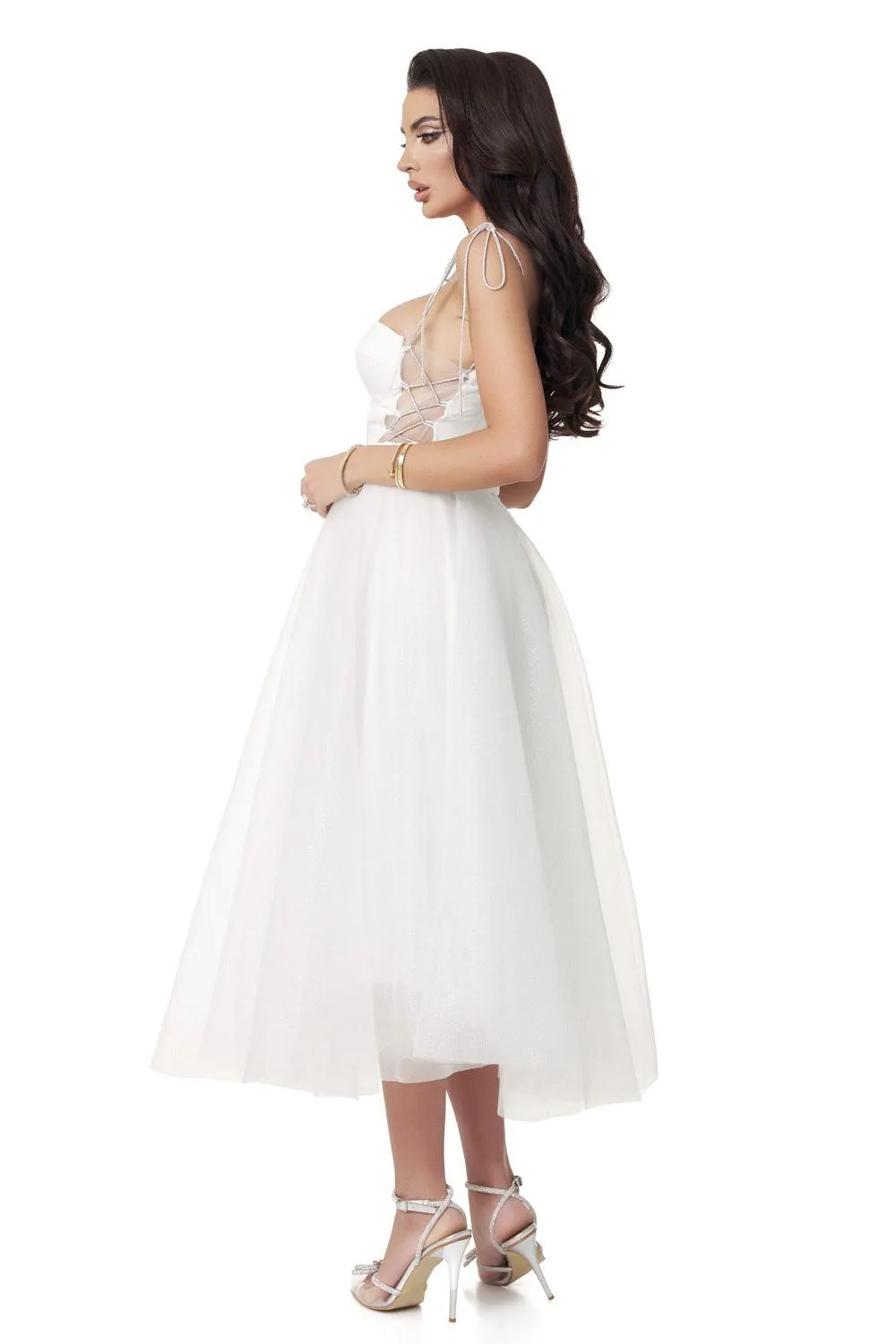 Rochie dama medie alba Yuriko Bogas sold by bogas product image thumbnail 5