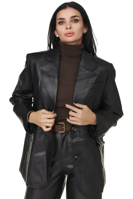 Sacou dama elegant negru Secila Bogas sold by bogas