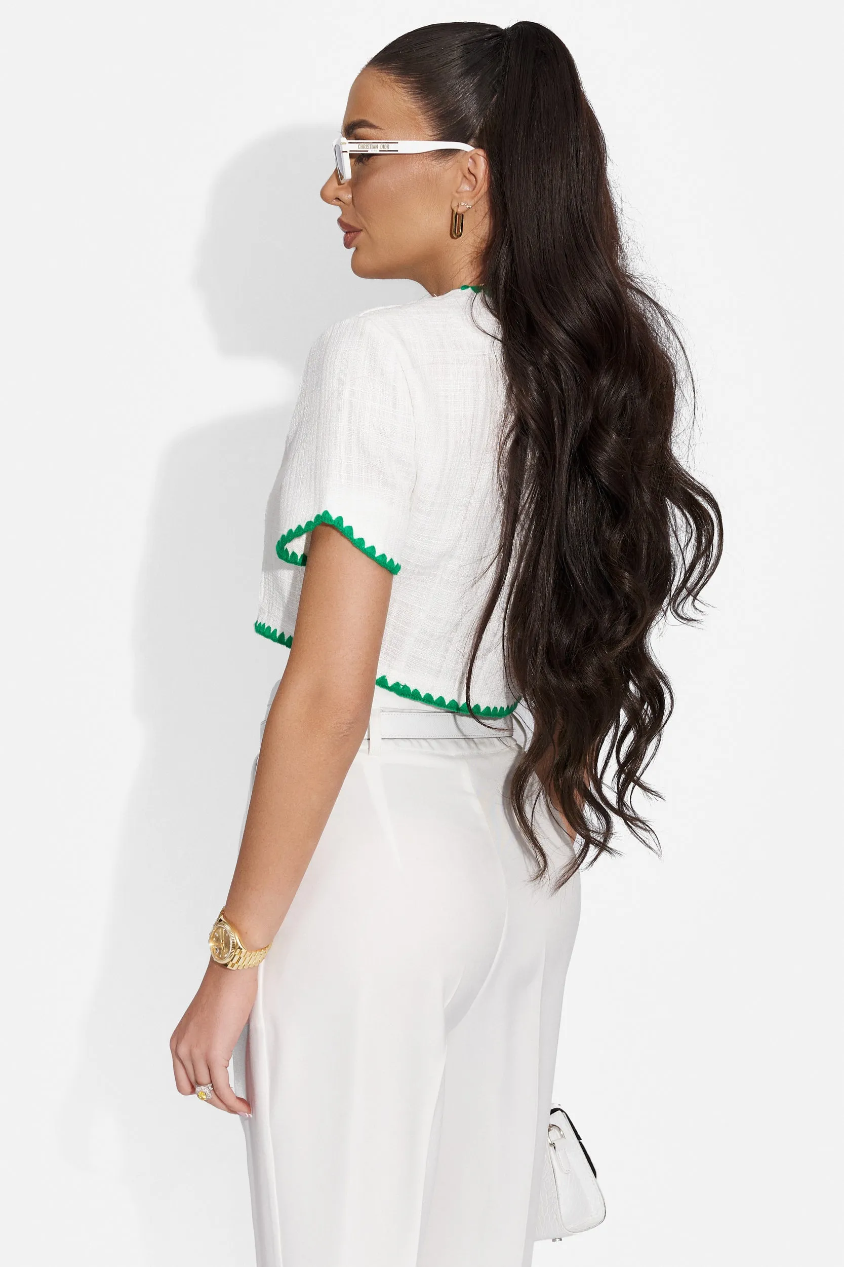 Sacou dama scurt stofa alb Seminali Bogas sold by bogas product image thumbnail 2