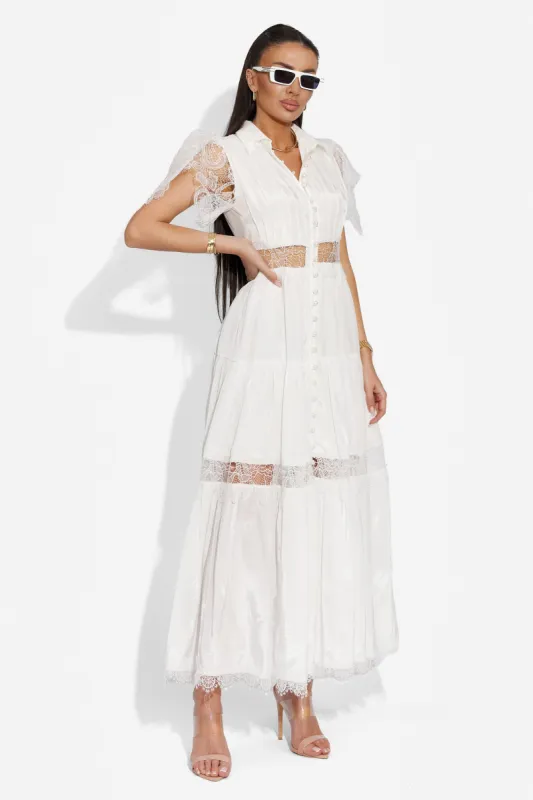 Rochie dama lunga alba Discota Bogas sold by bogas