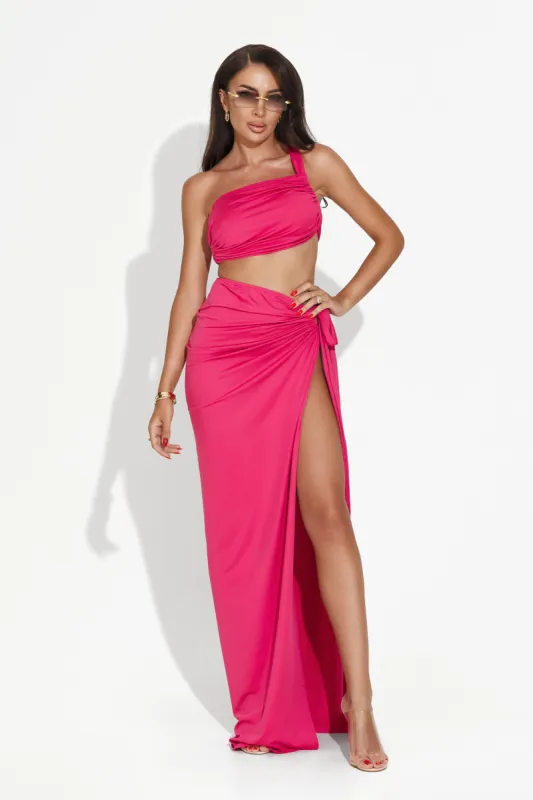 Compleu cu fusta fucsia Stephana Bogas made by bogas