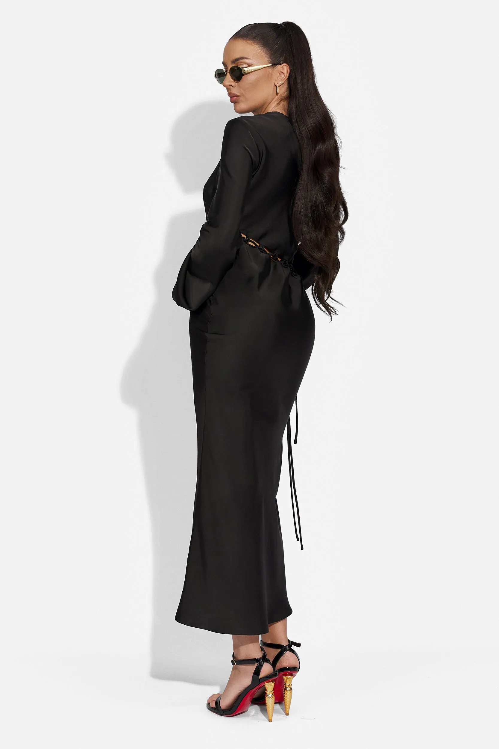 Rochie dama lunga neagra Desiara Bogas sold by bogas product image thumbnail 2