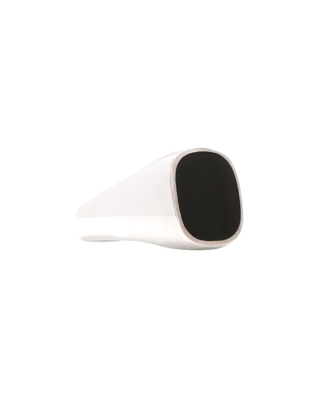 Black Jade in Silver - Size 9 made by Bloedstone