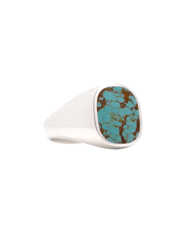 Turquoise in Silver - Size 7 made by Bloedstone