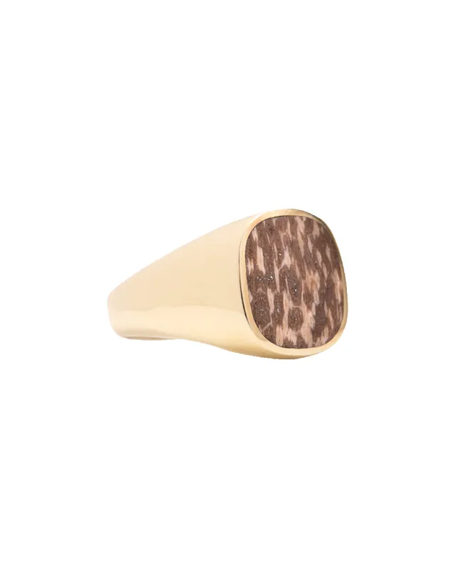 Petrified Palm Signet Ring made by Bloedstone